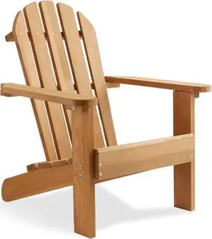 Casafield Children's Adirondack Chair, Cedar Wood Outdoor Kid's Chairs for Patio, Deck, Lawn and Garden, Partially Pre-Assembled - Natural
