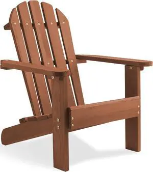 Casafield Children's Adirondack Chair, Cedar Wood Outdoor Kid's Chairs for Patio, Deck, Lawn and Garden, Partially Pre-Assembled - Espresso