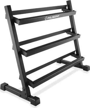 Philosophy Gym Commercial 3-Tier Dumbbell Rack, Heavy-Duty