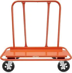 GypTool Heavy Duty Drywall Sheet Cart & Panel Dolly with 4 Swivel Wheels - Orange