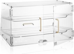 Olde Midway Pastry Display Case - 2-Tier, Commercial Acrylic Countertop Bakery Display Cabinet with Removable Trays