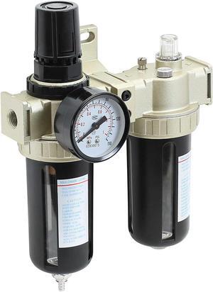 PointZero Combo Regulator Water Filter and Inline Air Line Oil Lubricator