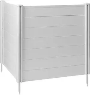 Casafield 42" x 42" Privacy Screen - Outdoor Vinyl Fence Panel Enclosure for AC / Trash Bins / Pool Equipment - White