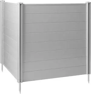 Casafield 48" x 48" Privacy Screen - Outdoor Vinyl Fence Panel Enclosure for AC / Trash Bins / Pool Equipment - Gray