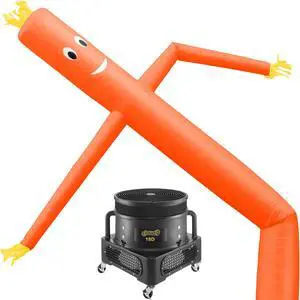 Cloud 9 Inflatable Wacky Waving Tube Man with Blower, Orange 20 ft Dancing Air Puppet with Flailing Arms
