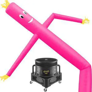 Cloud 9 Inflatable Wacky Waving Tube Man with Blower, Pink 20 ft Dancing Air Puppet with Flailing Arms