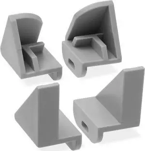 Olde Midway (Set of 4) Replacement Bracket Clips for Hot Dog Roller Machine Glass Cover Sneeze Guards