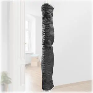 Sure-Max Door Jamb Protector Pad with 3 Sewn-in Steel Spring Clips, 72"  x 24", Black