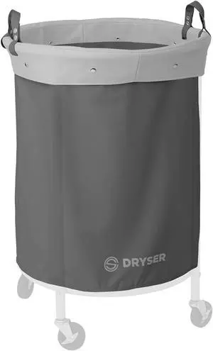 Dryser Round Replacement Commercial Laundry Heavy-duty Canvas Liner for Model 290R Gray
