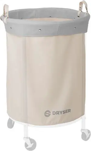 Dryser Round Replacement Commercial Laundry Heavy-duty Canvas Liner for Model 290R White