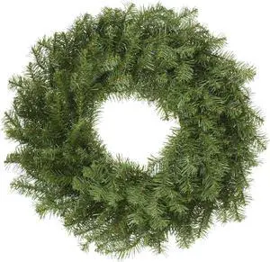 Casafield Green Fir Artificial Christmas Wreath for Front Door, Window or Mantel, Indoor/Outdoor Holiday Decor, 24 Inches
