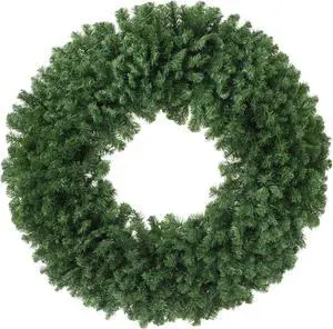 Casafield Green Fir Artificial Christmas Wreath for Front Door, Window or Mantel, Indoor/Outdoor Holiday Decor, 48 Inches