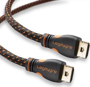 LegitWire 10 ft 4K High Speed HDMI Cable - 18Gbps HDMI 2.0 (4K @ 60hz HDR UHD 4:4:4 Chroma) - Ethernet - Locking Head - Deep Color Ultra HD with ARC, 3D, HDCP 2.2, 28AWG, Gold Plated