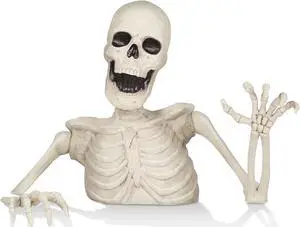 BOO BOX 35"  Groundbreaking Skeleton  - Outdoor Halloween Decorations for Porch or Yard