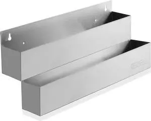 GRIDMANN 22-inch Double Tier Speed Rail - Stainless Steel Liquor Bottle Holder Rack for Bars