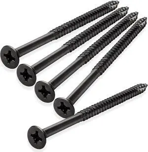 Cauldham Oil Rubbed Bronze Wood Screws #9 x 3 Inch for Door Hinges - 25 pack