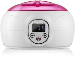 Saloniture Professional Wax Warmer Machine for Hair Removal with Digital Display for Home, Spa, or Salon - Pink Lid