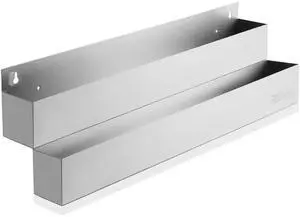 GRIDMANN 32-inch Double Tier Speed Rail - Stainless Steel Liquor Bottle Holder Rack for Bars