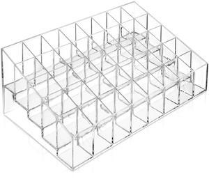 Casafield 40 Slot Acrylic Lipstick & Makeup Organizer - Cosmetic Display Case - Clear