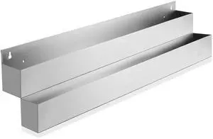 GRIDMANN 42-inch Double Tier Speed Rail - Stainless Steel Liquor Bottle Holder Rack for Bars