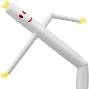 Cloud 9 Inflatable Wacky Waving Tube Man, White 20 ft Dancing Air Puppet with Flailing Arms