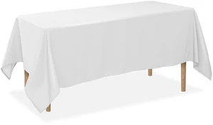 Lann's Linens 10 Pack 60 x 126 Inch Rectangular Tablecloth, Washable Polyester Fabric Table Cloth for Dining Tables, Restaurants, Weddings - White Lann's Linens 10 Pack 60 x 126 Inch Rectangular Tablecloth, Washable Polyester Fabric Table Cloth for Dining Tables, Restaurants, Weddings - White
