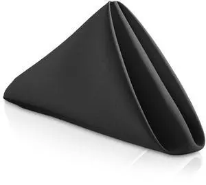Lann's Linens Set of 144 Cloth Dinner Napkins, 17-inch Polyester Napkins, Washable and Reusable Fabric for Weddings, Hotels, Restaurants - Black Lann's Linens Set of 144 Cloth Dinner Napkins, 17-inch Polyester Napkins, Washable and Reusable Fabric for Weddings, Hotels, Restaurants - Black