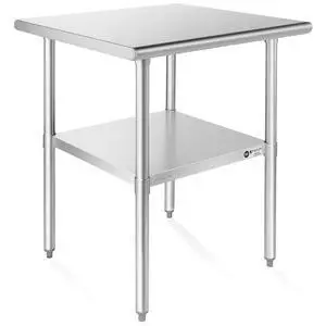 KUTLER Stainless Steel Table 24" x 24", NSF Commercial Kitchen Prep and Work Table with Undershelf KUTLER Stainless Steel Table 24" x 24", NSF Commercial Kitchen Prep and Work Table with Undershelf