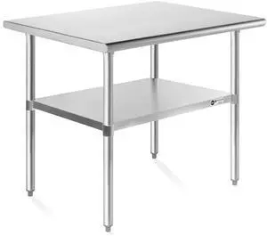 KUTLER Stainless Steel Table 24" x 36", NSF Commercial Kitchen Prep and Work Table with Undershelf KUTLER Stainless Steel Table 24" x 36", NSF Commercial Kitchen Prep and Work Table with Undershelf
