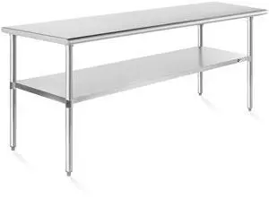 KUTLER Stainless Steel Table 24" x 72", NSF Commercial Kitchen Prep and Work Table with Undershelf KUTLER Stainless Steel Table 24" x 72", NSF Commercial Kitchen Prep and Work Table with Undershelf
