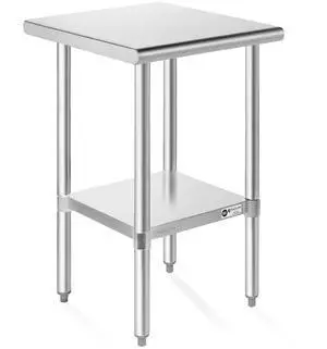 KUTLER Stainless Steel Table 24" x 18", NSF Commercial Kitchen Prep and Work Table with Undershelf KUTLER Stainless Steel Table 24" x 18", NSF Commercial Kitchen Prep and Work Table with Undershelf