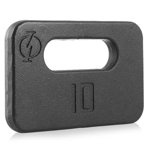Philosophy Gym Cast Iron Ruck Weight - 10 LB Weighted Fitness Plate with Handle Philosophy Gym Cast Iron Ruck Weight - 10 LB Weighted Fitness Plate with Handle