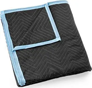 Sure-Max Moving & Packing Blanket - Ultra Thick Pro - 80" x 72" (65 lb/dz weight) - Professional Quilted Shipping Furniture Pad Black - 1 Blanket
