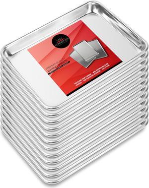 Last Confection 12 Cookie Baking Sheets 9" x 13" - Small Rimmed Aluminum Jelly Roll Trays - Quarter Sheet Pans