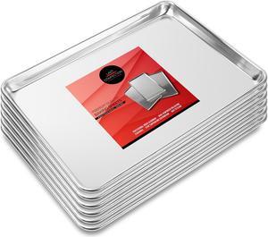 Last Confection 6 Cookie Baking Sheets 13" x 18" - Rimmed Aluminum Jelly Roll Trays - Half Sheet Pans