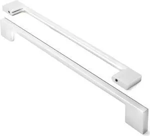 Cauldham 10 Pack Solid Kitchen Cabinet Pulls Handles (9" Hole Centers) - Modern Thin Profile Drawer/Door Hardware - Style M255 - Polished Chrome