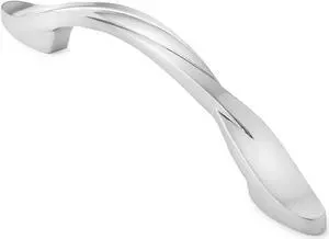 Cauldham 10 Pack Solid Braided Kitchen Cabinet Pulls Handles (5" Hole Centers) - Drawer/Door Hardware - Style M260 - Satin Nickel
