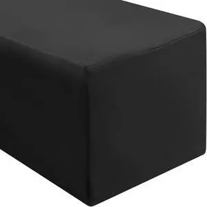 Lann's Linens - 8' Premium Fitted Tablecloth for 96" x 30" Rectangular Table - Wedding / Banquet / Trade Show - Polyester Cloth Fabric Cover - Black