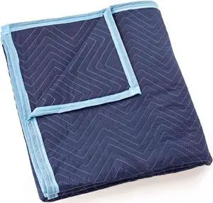 Sure-Max Moving & Packing Blanket - Deluxe Pro - 80" x 72" (40 lb/dz weight) - Professional Quilted Shipping Furniture Pad Royal Blue - 1 Blanket
