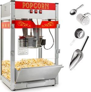Olde Midway Commercial Popcorn Machine Maker Popper with Large 12-Ounce Kettle - Red