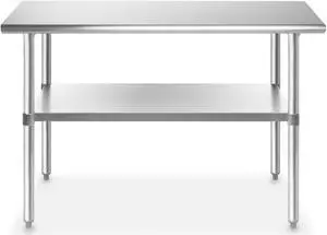 GRIDMANN NSF Stainless Steel Commercial Kitchen Prep & Work Table - 48 in. x 24 in.