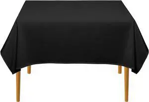 Lann's Linens - 20 Premium 54" Square Tablecloths for Wedding / Banquet / Restaurant - Polyester Fabric Table Cloths - Black