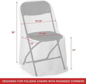 Lann's Linens 10 pcs Ivory Polyester Folding Chair Covers for Wedding, Party, and Banquet - Elegant Cloth Slipcovers