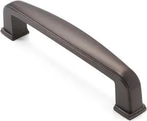 Cauldham 10 Pack Solid Kitchen Cabinet Handles (3-3/4" Hole Centers) - Drawer/Door Hardware - Style T765 - Oil Rubbed Bronze