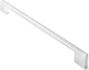Cauldham 5 Pack Solid Kitchen Cabinet Pulls Handles (9" Hole Centers) - Modern Thin Profile Drawer/Door Hardware - Style M255 - Polished Chrome