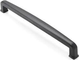 Cauldham 10 Pack Solid Kitchen Cabinet Handles (7-1/2" Hole Centers) - Drawer/Door Hardware - Style T765 - Matte Black