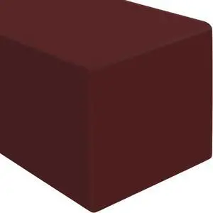 Lann's Linens - 6' Premium Fitted Tablecloth for 72" x 30" Rectangular Table - Wedding / Banquet / Trade Show - Polyester Cloth Fabric Cover - Burgundy