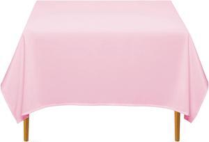 Lann's Linens - 70" Square Premium Tablecloth for Wedding / Banquet / Restaurant - Polyester Fabric Table Cloth - Pink
