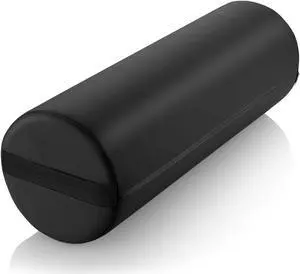 Saloniture Jumbo Round Massage Table Bolster Pillow Pad - 26 x 9 Inch - Black