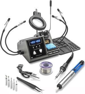 X-Tronic 3090-PRO-X 75 W Soldering Iron Station 5 Extra Tips, 2 LED Displays, Sleep Func, C/F, 3 Temp Presets, Mini Mag Lamp, 4 Helping Hands, Solder Sucker, Tweezers, Solder, Brass & Wet Sponges X-Tronic 3090-PRO-X 75 W Soldering Iron Station 5 Extra Tips, 2 LED Displays, Sleep Func, C/F, 3 Temp Presets, Mini Mag Lamp, 4 Helping Hands, Solder Sucker, Tweezers, Solder, Brass & Wet Sponges